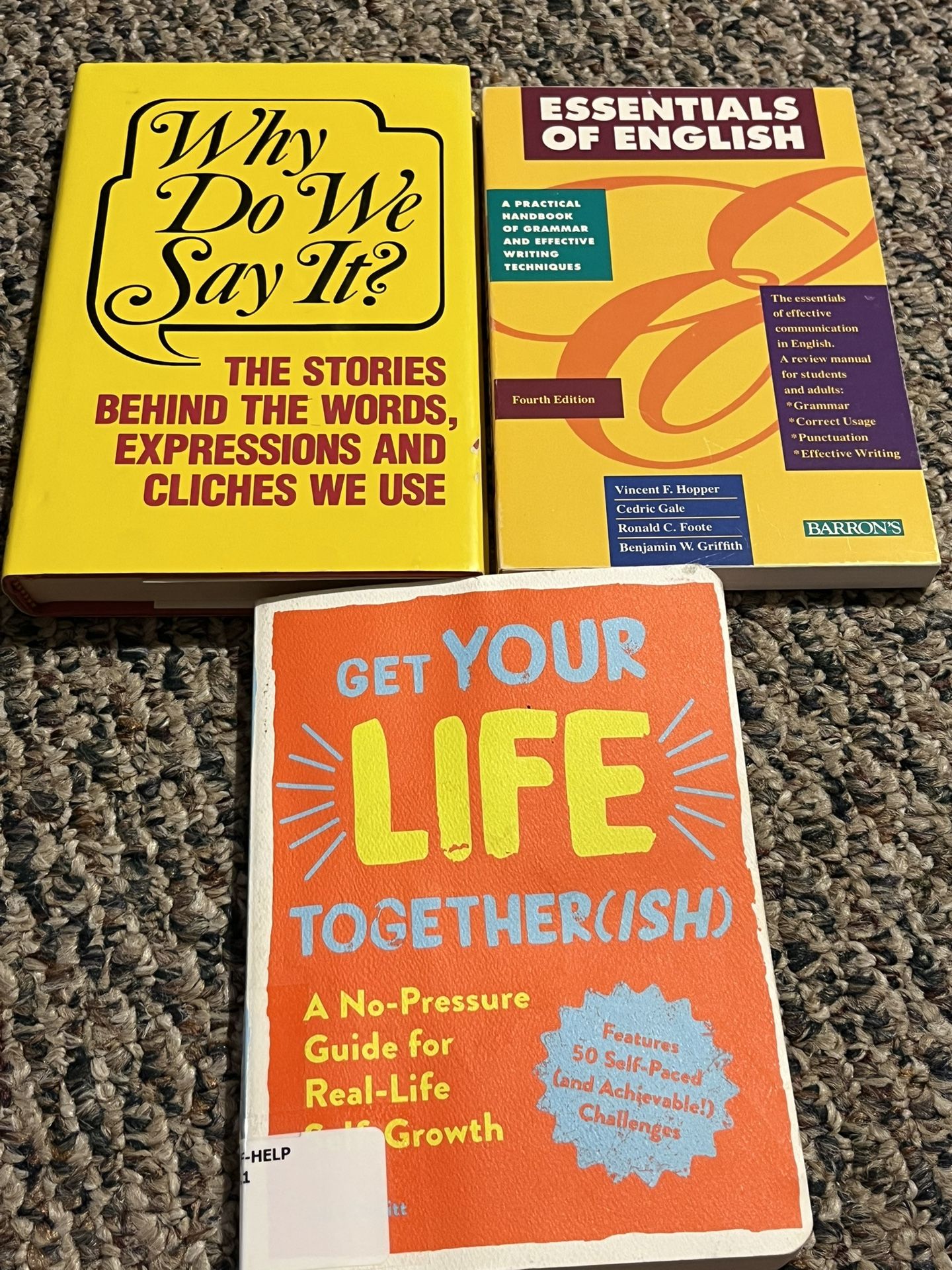 Two books on English and one Get your life together