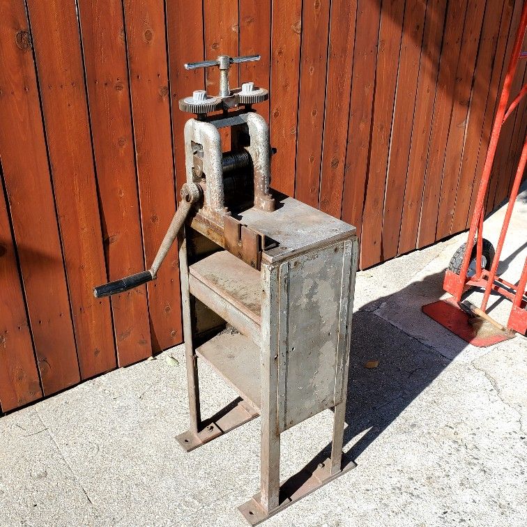Vintage Cavallin Rolling Mill On Metal Stand