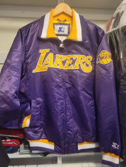 Mens Starter Los Angeles Lakers Satin Jacket Captain Purple ✅️  Size L / Large 💯% Authentic 🔥🔥