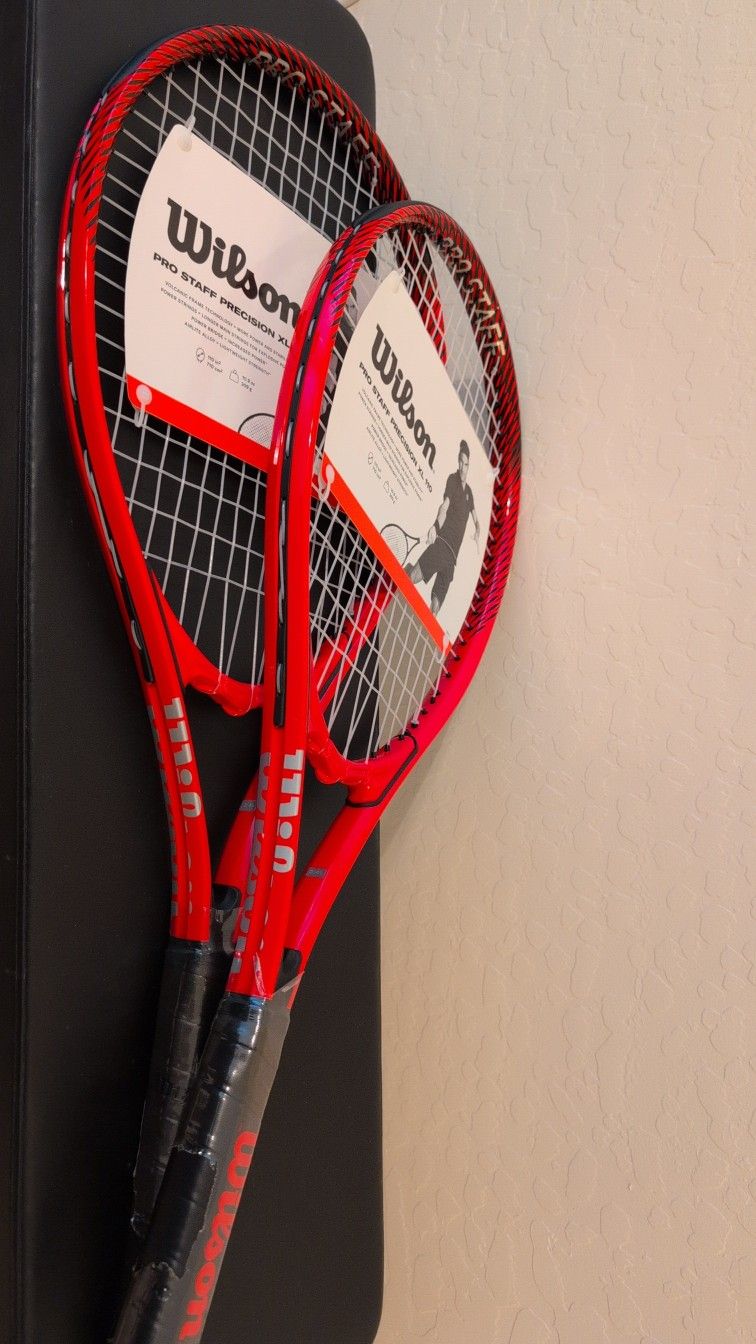 (2) WILSON Pro Staff Precision XL 110 Tennis Rackets -NEW