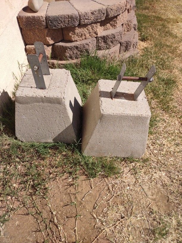 Post Foundation Blocks Concrete Pier Block Supporting Mounting Posts for Foundation or Masonry ...