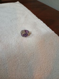 Amethyst Crystal style bling ring