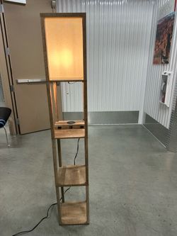 Floor Lamp with USB/C ports and wireless phone charging ports