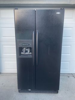 Maytag side by side refrigerator for $180. Dimensions are 36Wx30Dx69H. Pick up only.