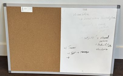 Cork Board and Dry Erase Board Combo
