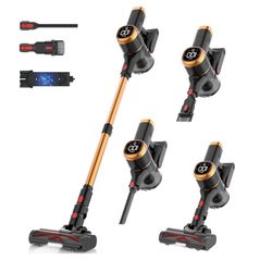 Tikom V500 Cordless Vacuum Cleaner for Home, 40000Pa/450W Stick Vacuum with LED Touch Screen, Charging Wall Dock, Anti-Tangle, Lightweight 