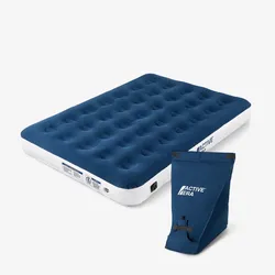 Queen Size Camping luxury Air Bed with Bag Pump – Navy/White