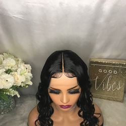 Human Hair curly lace front wig