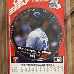1991 Starshots Ken Griffey Jr. Photo Pin Button MLB Licensed (Sealed)