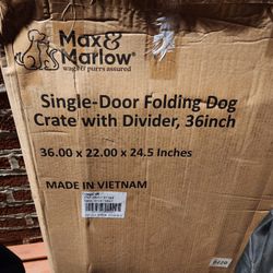 Folding Dog Door Crate With Divider