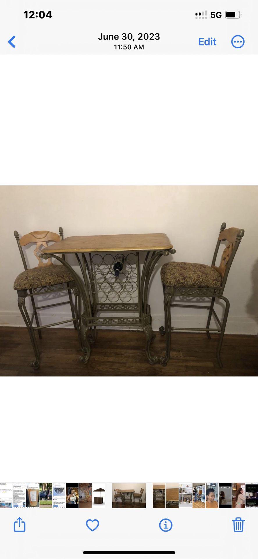 Kitchen High Table Set