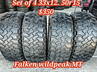 Set of 4 falken wildpeak MT LT 33x12. 50r15 ‼️ free instalation and balance ‼️