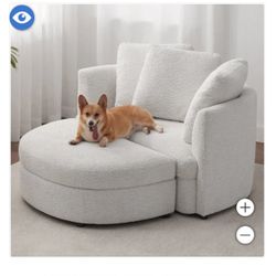 Accent Chair With Storage Ottoman 