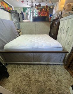 King Bed Frame and Mattress