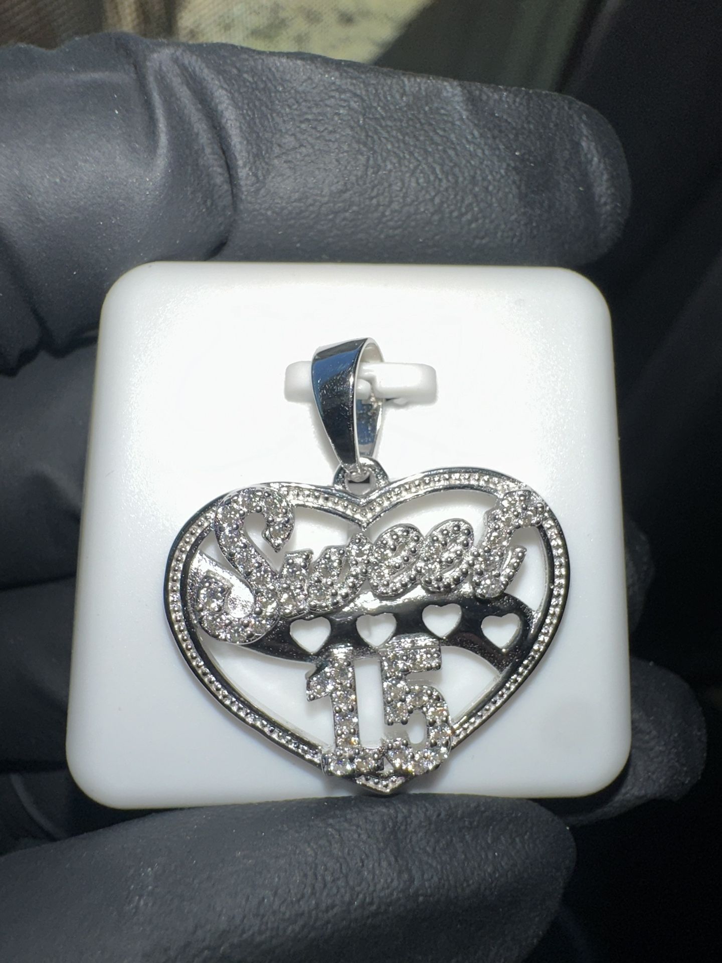 Silver Moissanite Pendant