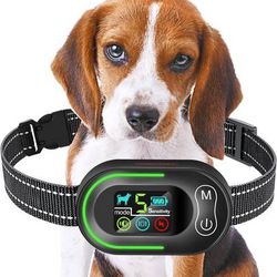new 2024 Upgrade Dog Bark Collar, GM5SMART Rechargeable Painless Barking Collar, Super Large Color Screen with 5 Adjustable Sensitivity Beep Vibration