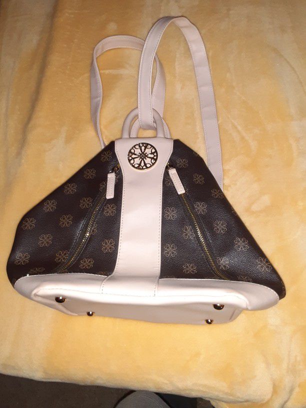 Womens Purse,  Avon Brown and Pink Backpack 