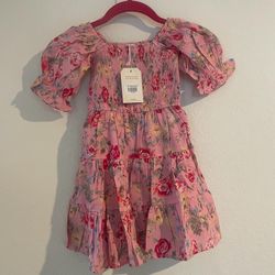 Ivy city mini Madeline dress in pink vintage poppie
