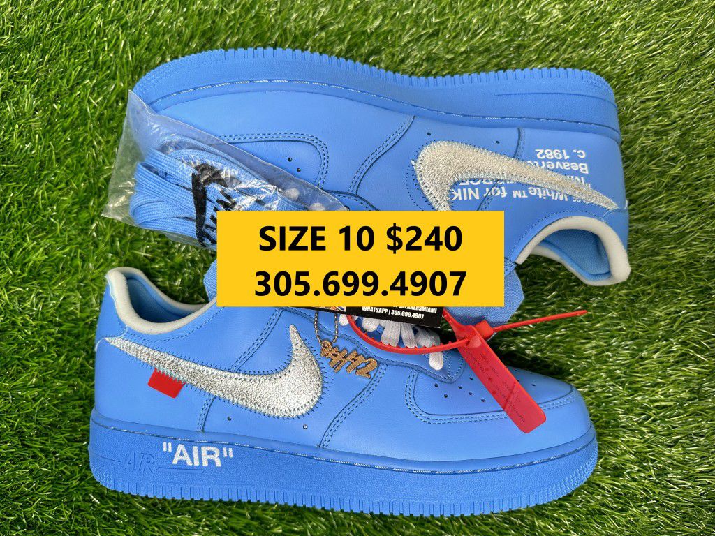 OFF WHITE NIKE AIR FORCE 1 LOW AF1 MCA UNIVERSITY BLUE UNC NEW SNEAKERS SHOES MEN SIZE 10 44 A5
