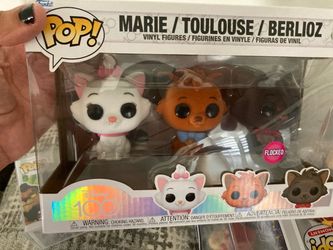Funko Pop Disney 100 Marie Toulouse Berlioz Flocked 3-Pack