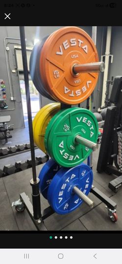 🔵🟡🟢🟠⚪️ COMPLETE COLOR BUMPER PLATES WEIGHT SET ( BRAND NEW IN THE BOX)