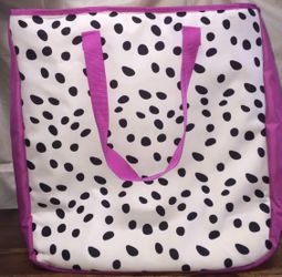 Huge Spacious Pink Insulated Cooler Bag Exotic Fruit Print Travel Camping Pic Nic Food And Drinks