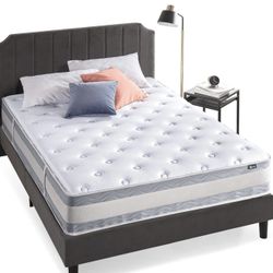 ZINUS 12 Inch Green Tea Cooling Gel Memory Foam Hybrid Mattress, Queen