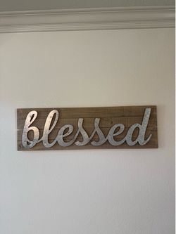 Farmhouse style blessed sign