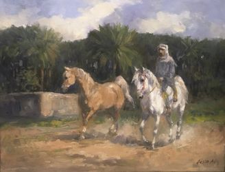 Arabian Horses In Farm