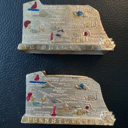 State Of Pennsylvania Salt & Pepper Shakers Vintage Pair 1950’s