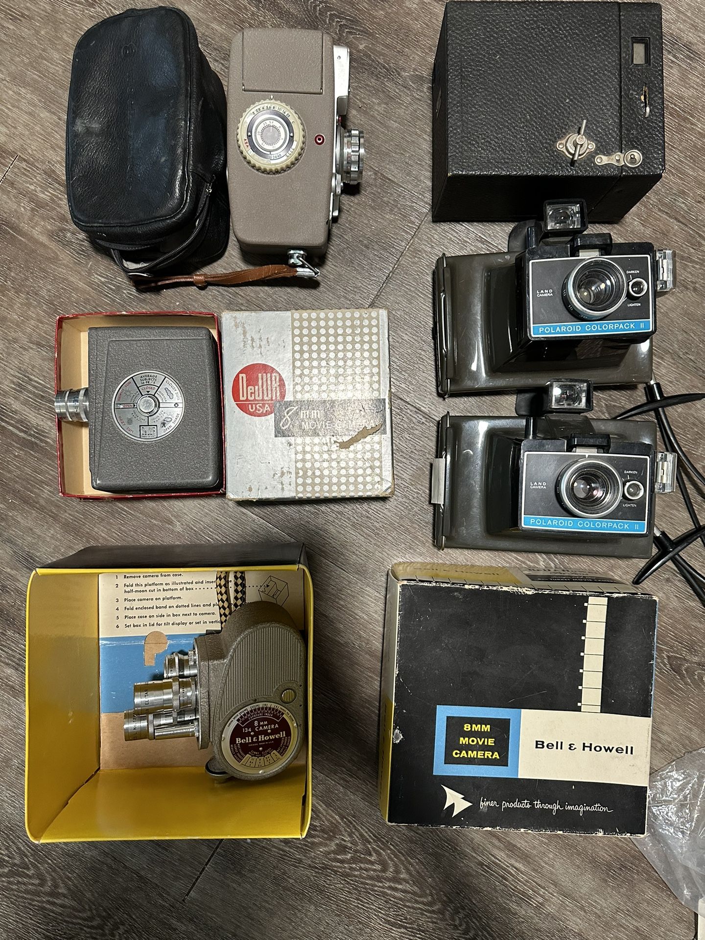 Old Camera Lot 1900s 1960s with Manuals