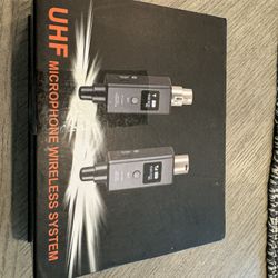 Metal Wireless Microphone Transmitter Receiver, Rechargeable Wireless XLR Transmitter and Receiver System Compatible for Audio Mixer, PA System