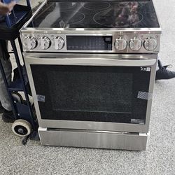 Lg Slide In Electric Range With Air Fryer Convection Self Cleaning Convection 