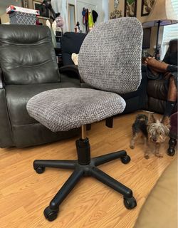 Armless Office Chair with Wheels