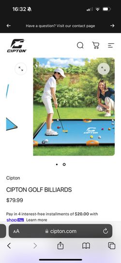 Cipton Golf Billiards Indoor Putting Game Pool Mat Set