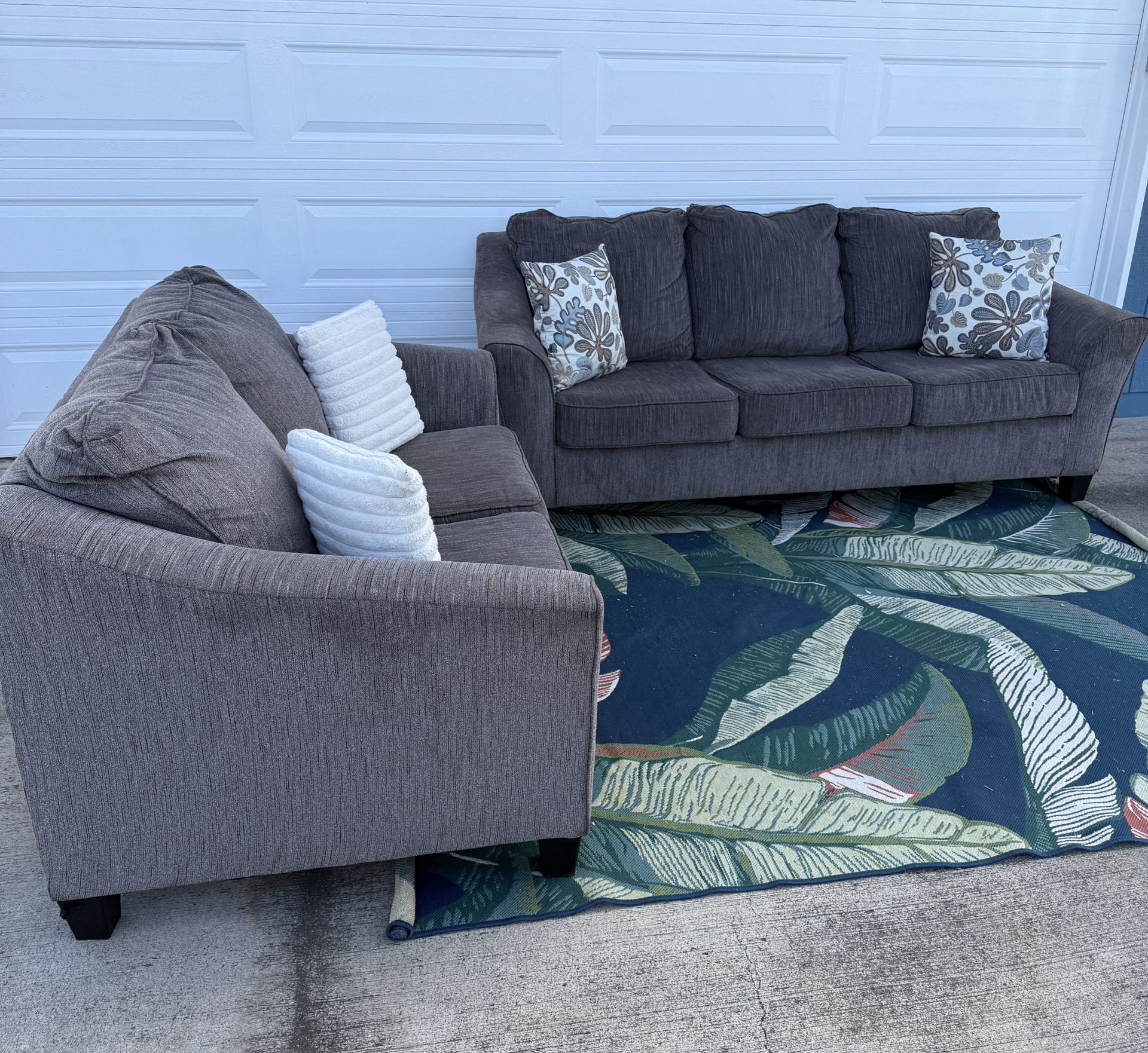 Couch Set Free Delivery Gray Sofa Loveseat