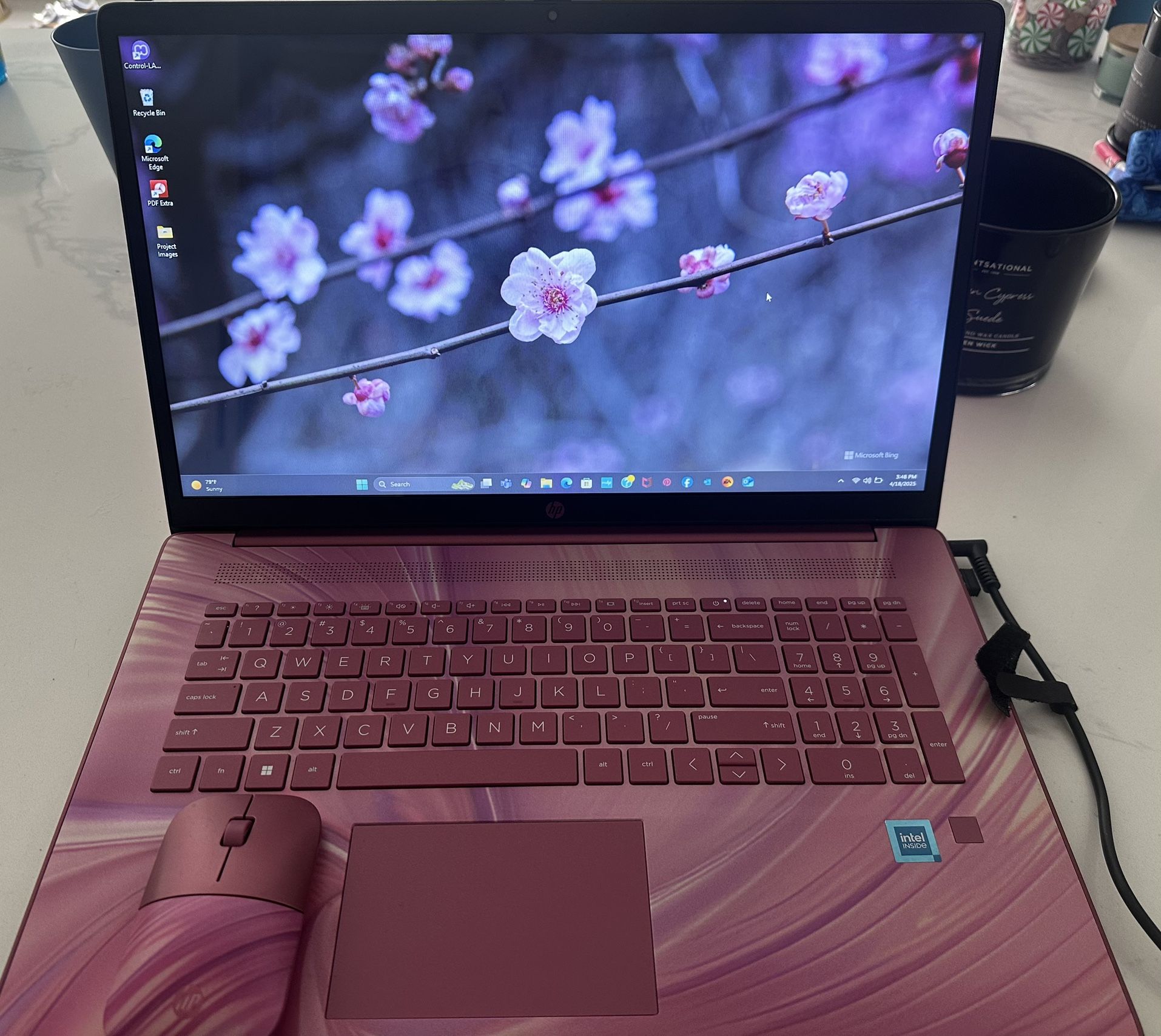 HP 17" Laptop Intel, 4GB RAM 128GB SSD with HP Wireless Mouse