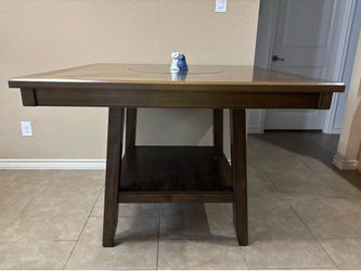 Dining Room Table with Lazy Susan, 2 chairs, and bench seat