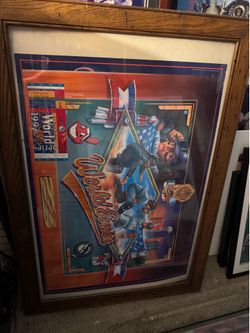 Florida Marlins Game 1 Framed Limited Edition Poster with World Series Game Ticket, Signed by Artist and only 10/97 very RARE 🔥