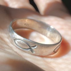 Christian Fish Silver 925 Ring