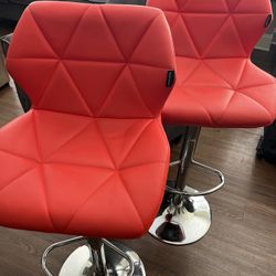 Red bar stools