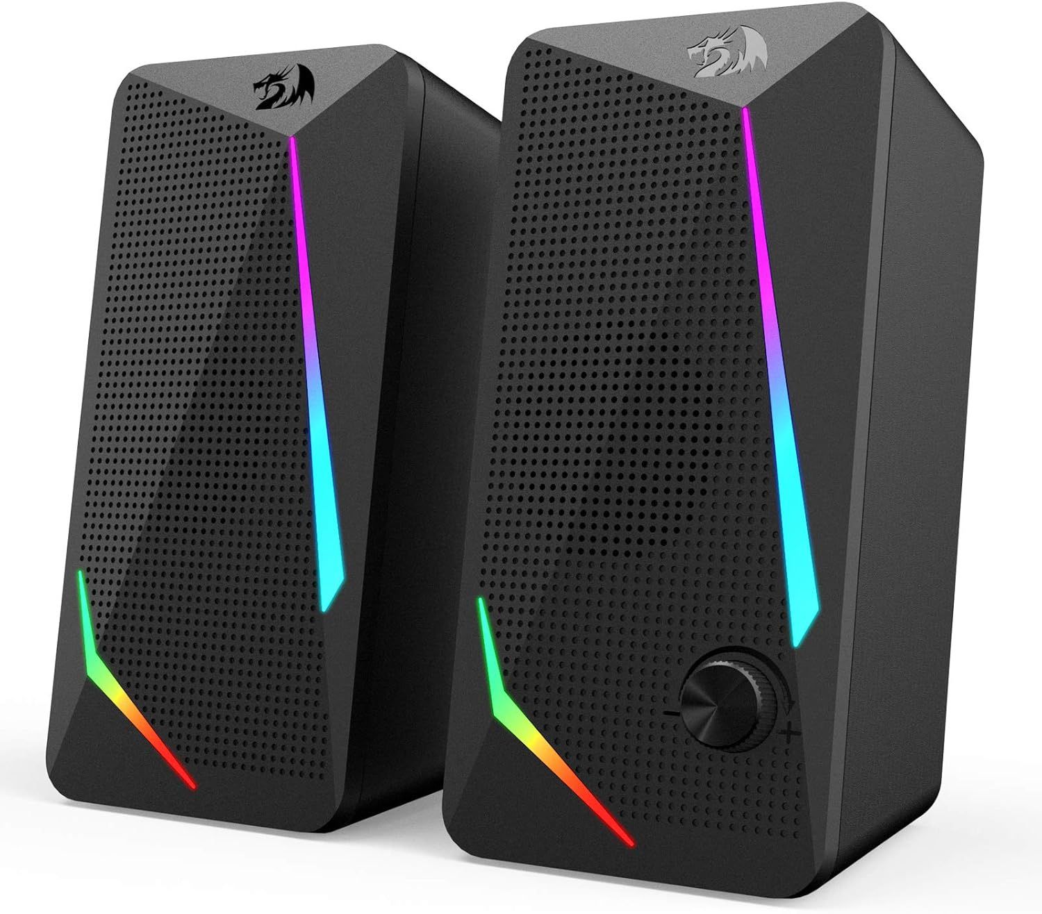 Redragon GS510 RGB Desktop Speakers, 2.0 Channel PC Speaker with 4 Colorful LED