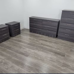 Dresser , Chest And 2 Nightstands - Cómoda, Gavetero Y 2 Mesitas De Noche 