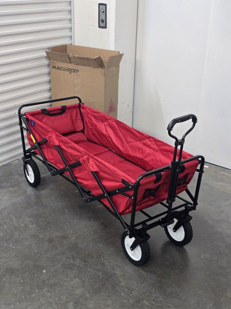 Mac Sports WTCX-201 Extended Collapsible Folding Outdoor Utility Wagon, Red Hard To Find!!!!