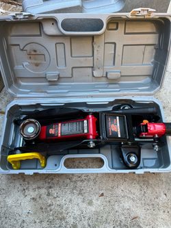 DNA Motoring TOOLS-00234 Low Profile Hydraulic Trolley Service/Floor Jack, 2 Ton (4000 Ibs) Capacity, Lifting Range 5.1"-13", Black