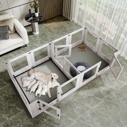 Tempered Glass: Whelping Box Dog Pen, X-Large