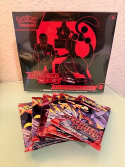 Pokemon Destined Rivals ETB + 6 Booster Packs — 15 Packs Total
