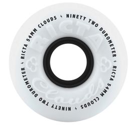 Ricta Clouds 54mm 92a White Black Core Skate Wheels ☁️☁️