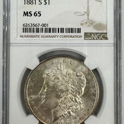 1881-S $1 MS65 Morgan Silver Dollar NGC