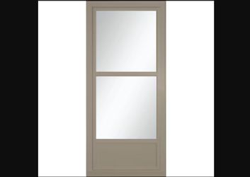 NEW! LARSON Classic Elegance 32″ Midview Storm Door – Sandstone Model # 14606091